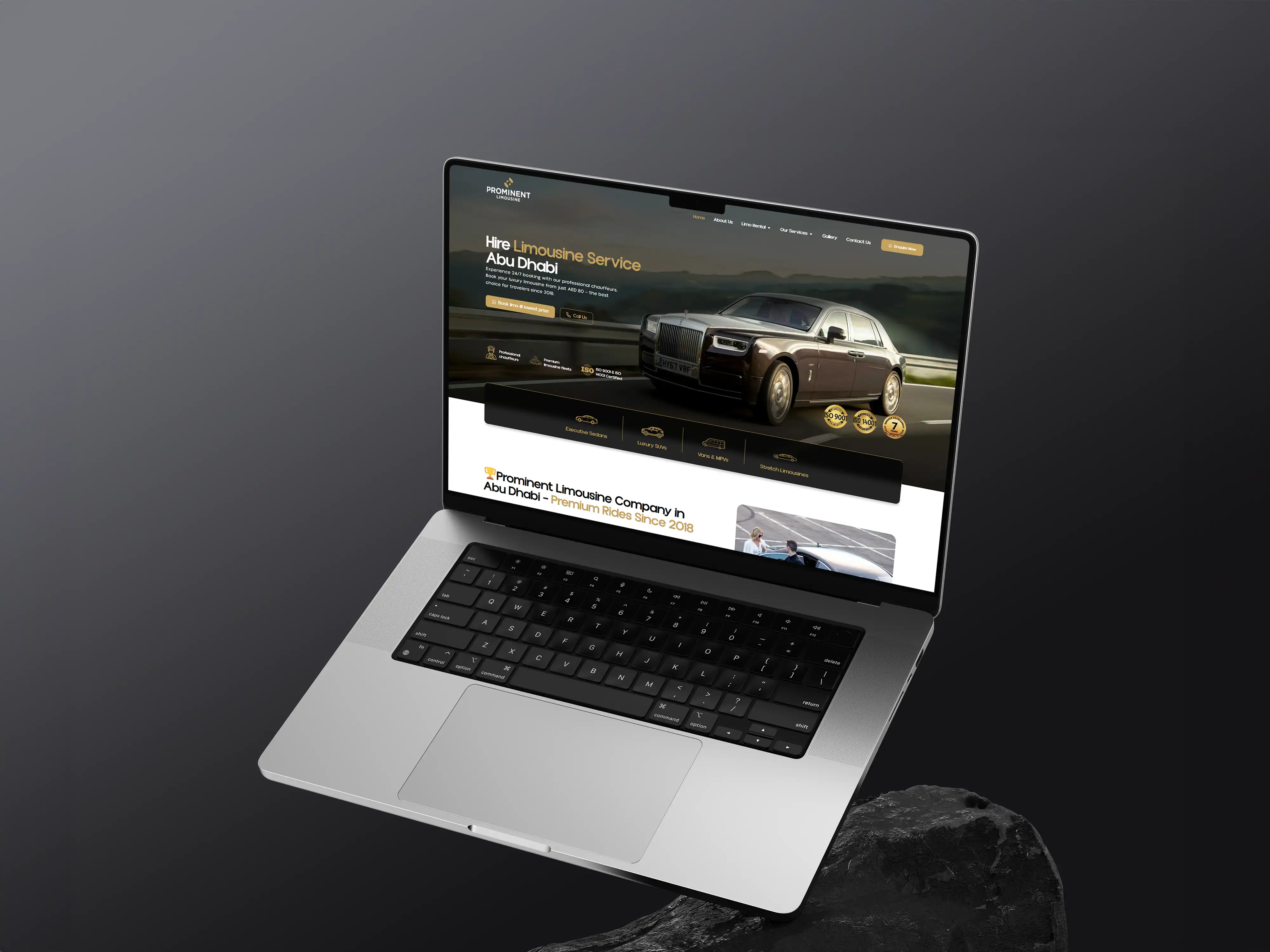 Adorn LED Screen website mockup